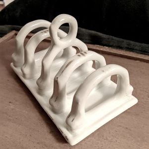 Antique, toast holder. Porcelain collector item. Numbered. By KPM Berlin, German